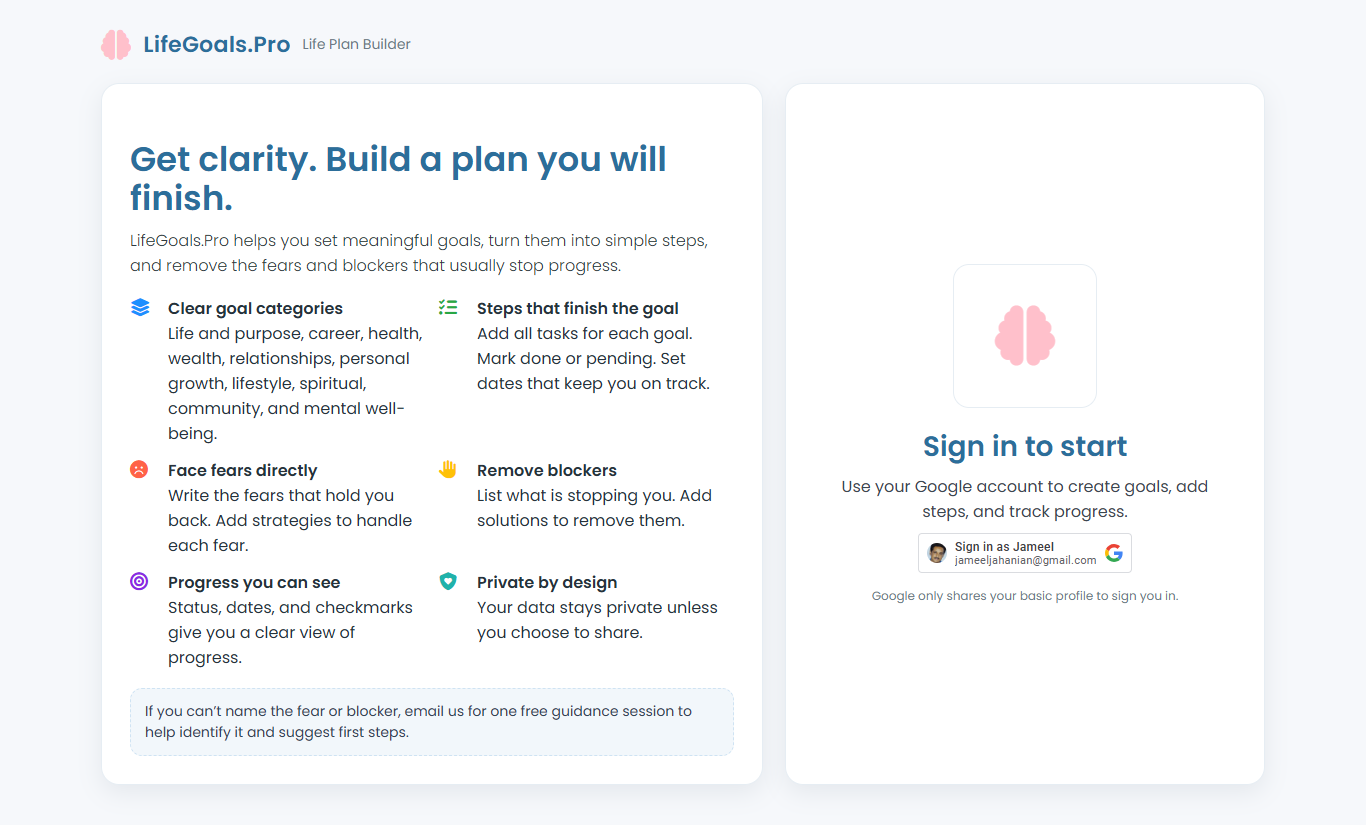 LifeGoals - Personal Goal Tracking Platform